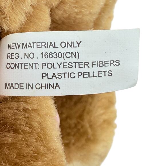 First & Main 10 Inch Newton Brown Bear Green Check Bow Soft Plush Stuffed Animal - Picture 6 of 9